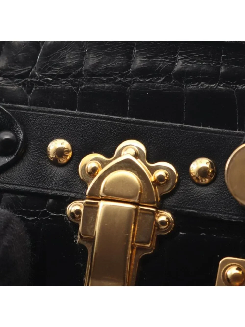 Louis Vuitton Shoulder Bag Petite Noir Exotic Leather